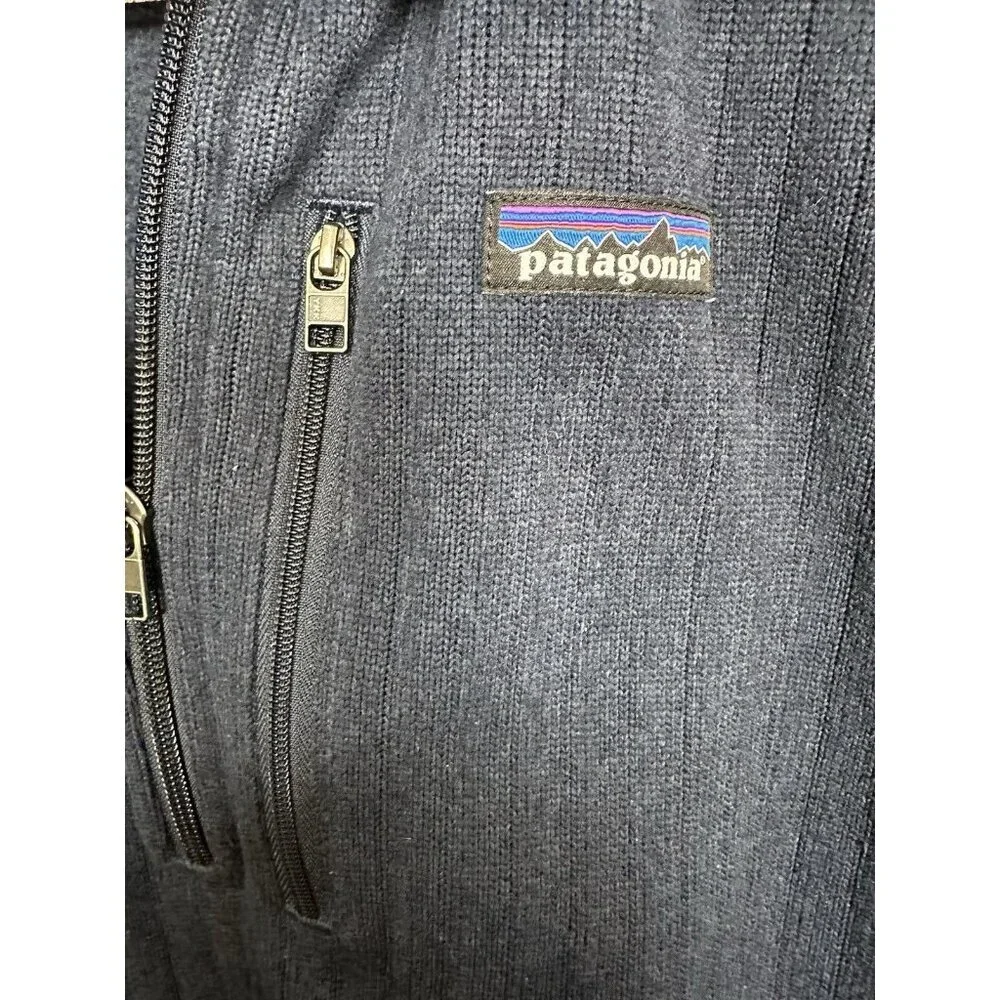 Patagonia Better Sweater 1/4 Zip Pullover Jacket Men's Large Black Fleece Hiking